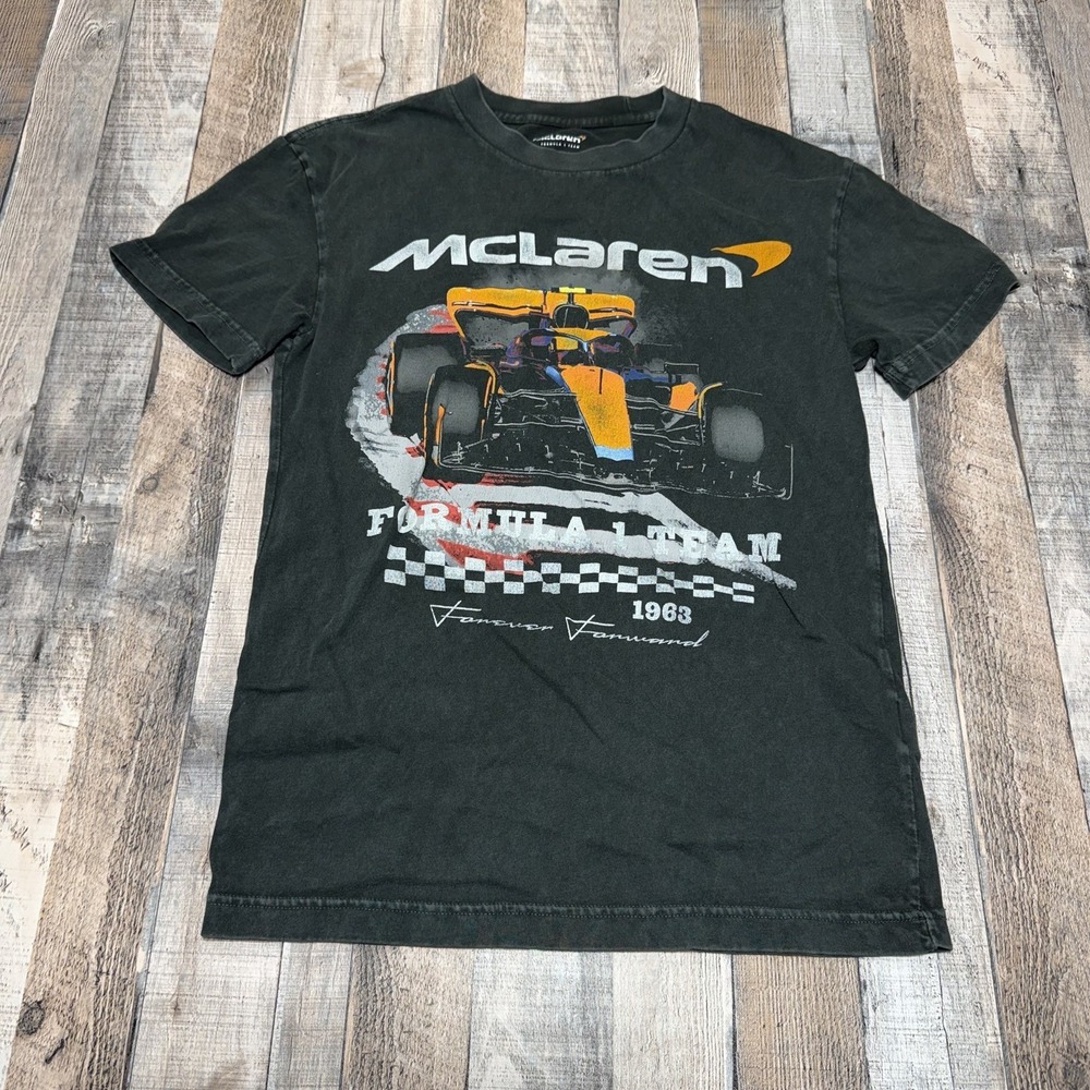 McLaren T Shirt Mens XS Black Racing Team Graphic Formula 1